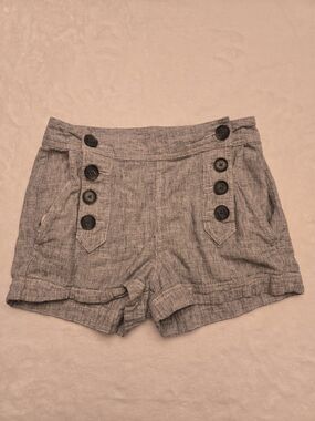 EXPRESS SAILOR SHORTS  linen cotton blend  gray womens size 4